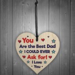 Best Dad Gift For Birthday Wood Heart Thank You Gift For Dad