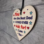 Best Dad Gift For Birthday Wood Heart Thank You Gift For Dad