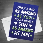 Funny Card For Dad From Son Joke Dad Birthday Card Fathers Day 