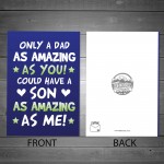 Funny Card For Dad From Son Joke Dad Birthday Card Fathers Day 