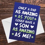 Funny Card For Dad From Son Joke Dad Birthday Card Fathers Day 