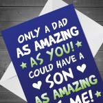 Funny Card For Dad From Son Joke Dad Birthday Card Fathers Day 