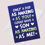 Funny Card For Dad From Son Joke Dad Birthday Card Fathers Day 