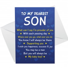 Card For Son Birthday Son Card From Mum Dad Card For Him