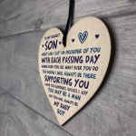 Gift For Son Birthday Wood Heart Son Gift From Mum Gift For Him