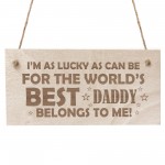 Daddy Gifts From Daughter Son Wood Plaque Daddy Birthday Gift 