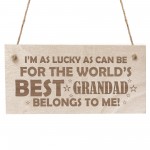 Grandad Gifts From Granddaughter Grandson Wood Plaque