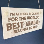 Grandad Gifts From Granddaughter Grandson Wood Plaque