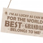 Grandad Gifts From Granddaughter Grandson Wood Plaque