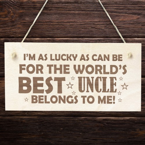 Uncle Gifts From Niece Nephew Wooden Plaque Uncle Birthday Gift