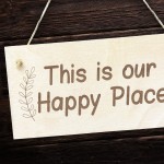 Garden Signs And Plaques Wood Sign Happy Place Sign For Shed