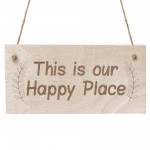 Garden Signs And Plaques Wood Sign Happy Place Sign For Shed