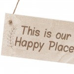 Garden Signs And Plaques Wood Sign Happy Place Sign For Shed