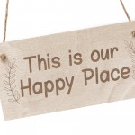 Garden Signs And Plaques Wood Sign Happy Place Sign For Shed