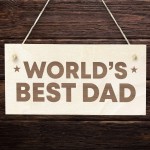 Happy Fathers Day Gift Best Dad Wood Hanging Plaque Dad Gift