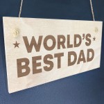 Happy Fathers Day Gift Best Dad Wood Hanging Plaque Dad Gift