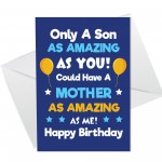 Birthday Card Funny Card For Son From Mother