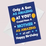 Birthday Card Funny Card For Son From Mother