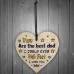 Best Dad Gift For Fathers Day Birthday Wood Heart Dad Gift