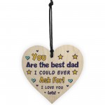 Best Dad Gift For Fathers Day Birthday Wood Heart Dad Gift