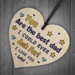 Best Dad Gift For Fathers Day Birthday Wood Heart Dad Gift