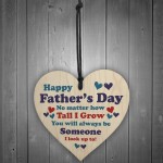Fathers Day Plaque Wood Heart Dad Gift From Daughter Son
