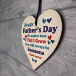 Fathers Day Plaque Wood Heart Dad Gift From Daughter Son