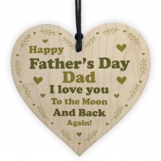 Fathers Day Gifts Wood Heart Hanging Gift For Dad From Daughter