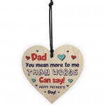 Dad Gifts For Fathers Day Wood Heart Dad Gifts From Daughter Son