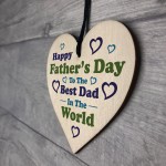  Fathers Day Gift For The Best Dad Wood Heart Dad Gift