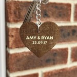 Personalised Anniversary Keyring Gifts For Him Her Boyfriend