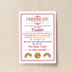 Tutor Gifts Thank You Gift For Tutor Gift For Him Her A4 Print