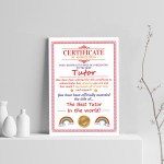 Tutor Gifts Thank You Gift For Tutor Gift For Him Her A4 Print
