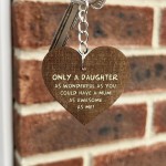 Daughter Gifts From Mum Wood Engraved Keyring Funny Birthday