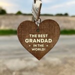 Grandad Keyring Engraved Wood Gift For Fathers Day Birthday Gift