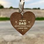 Fathers Day Gift From Daughter Son Wood Keyring Dad Birthday