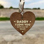 Daddy Gifts From Daughter Son Wood Keyring Fathers Day Gift