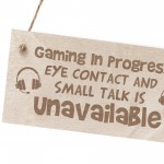 Gaming Bedroom Sign Hanging Wood Plaque Gamer Gift Birthday