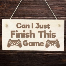 Gamer Gift Funny Gaming Sign For Bedroom Man Cave Wood Plaque