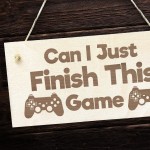 Gamer Gift Funny Gaming Sign For Bedroom Man Cave Wood Plaque
