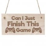 Gamer Gift Funny Gaming Sign For Bedroom Man Cave Wood Plaque