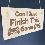 Gamer Gift Funny Gaming Sign For Bedroom Man Cave Wood Plaque