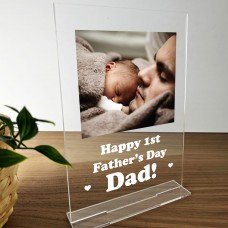 Personalised First 1st Fathers Day Plaque Gift For Dad Daddy
