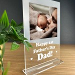 Personalised First 1st Fathers Day Plaque Gift For Dad Daddy