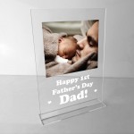 Personalised First 1st Fathers Day Plaque Gift For Dad Daddy