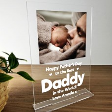 Personalised Fathers Day Photo Plaque Gift For Dad Daddy Gift
