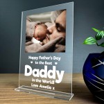 Personalised Fathers Day Photo Plaque Gift For Dad Daddy Gift