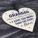 Grandad Gift From Grandchildren Wood Heart Novelty Fathers Day