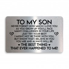 Special Gift For Son Metal Card Poem Son Birthday Gift From Mum