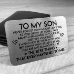 Special Gift For Son Metal Card Poem Son Birthday Gift From Mum